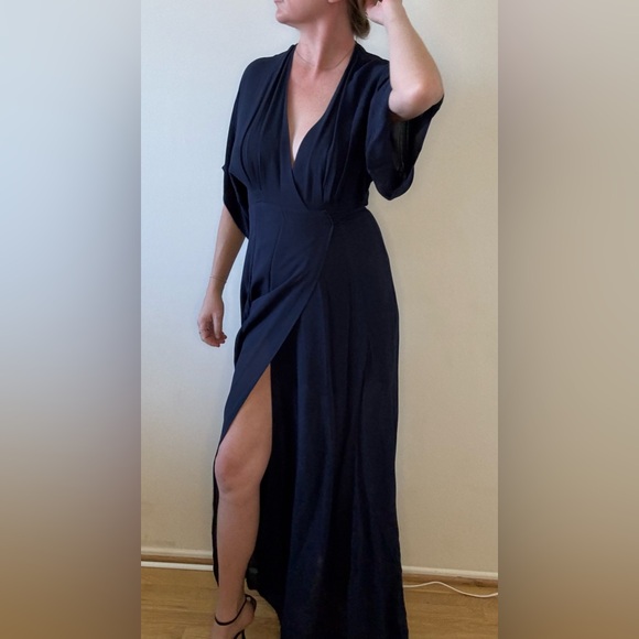 Maxi Dress Reformation Linen Wrap Dress Linen Dress Reformation Clover Dress  Reformation Clover Linen